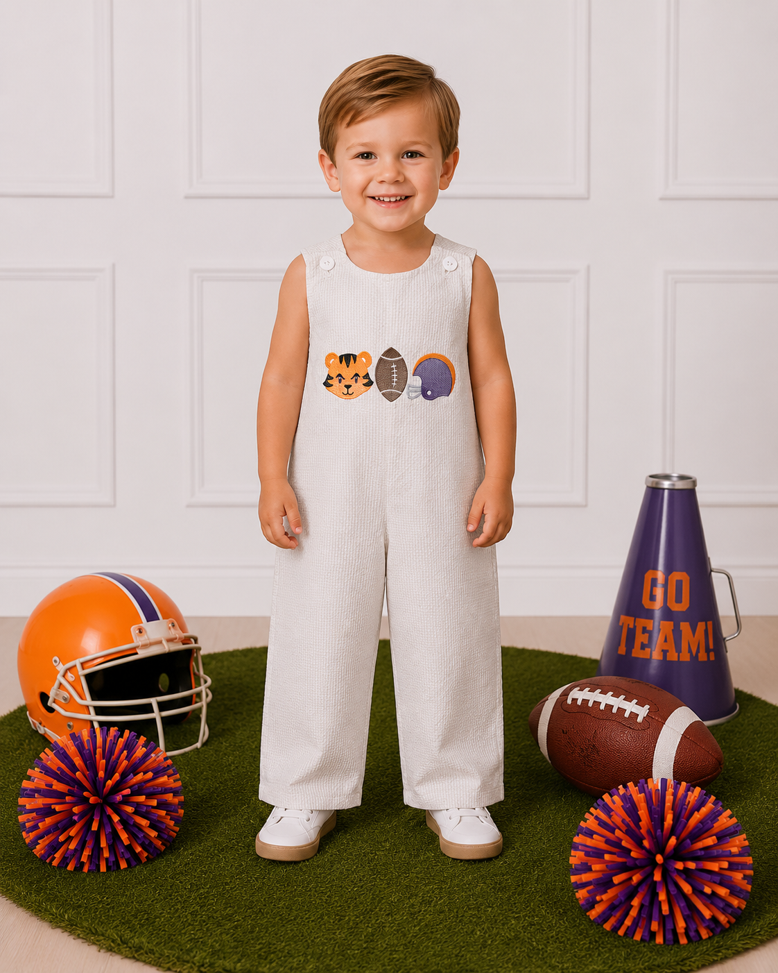 Game Day Reversible Purple Tiger Trio Jon Jon