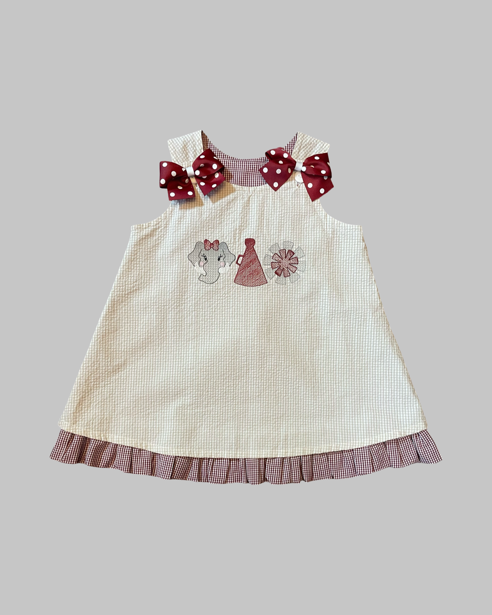 Game Day Reversible Elephant Trio Dress