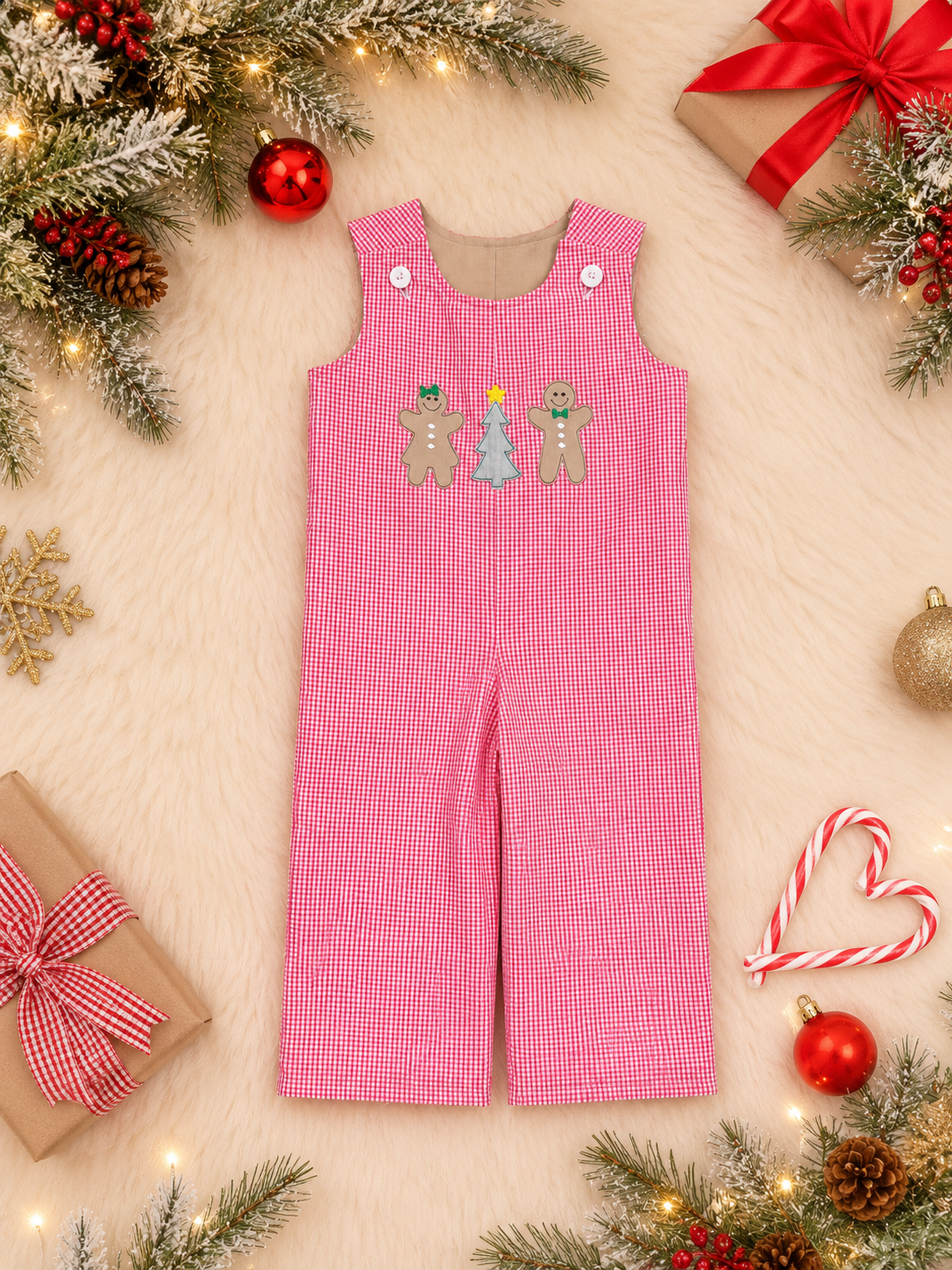 Christmas Reversible Red Gingerbread Jon Jon